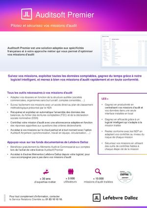 Auditsoft Premier plaquette