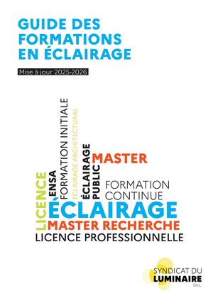 Guide des formations en éclairage - édition 2025 2026