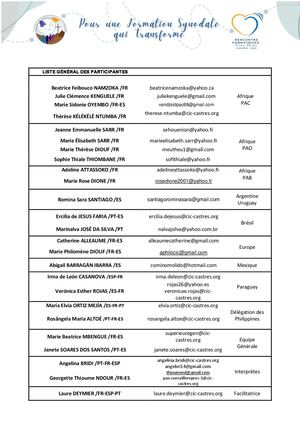 Participantes de la Rencontre Internationale de  Formation 2025 (1)