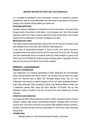 Mystery Shopping Ecuador