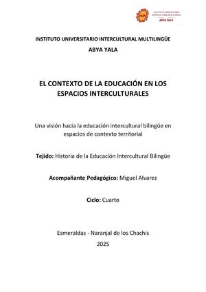 La Educación Intercultural Bilingue: una mirada al sistema de la EIB