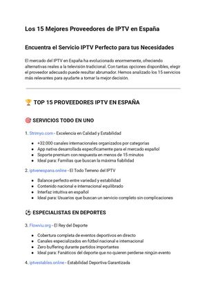 Los 15 Mejores Proveedores De Iptv En España