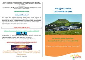 Planning Du 26 Octobre Au 1er Novembre 2025