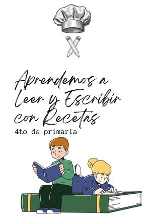 Mi Libro Aprendemos A Leer Y Escribir Con Recetas
