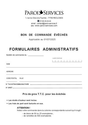 Formulaires Administratifs 2025 EVECHES Tarfis - PDF