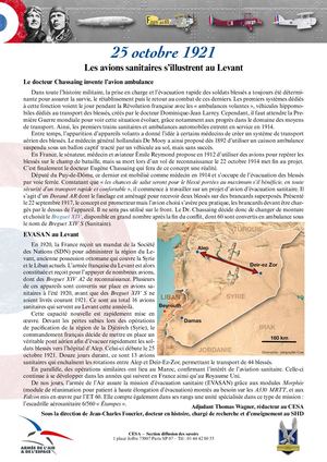 1921 10 25 Avions Sanitaires