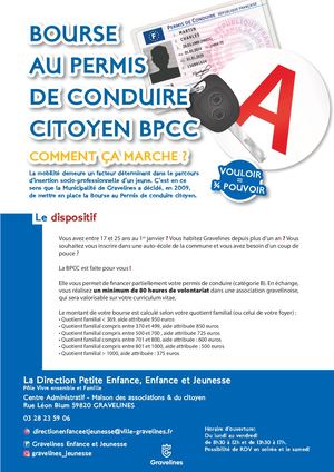 Bourse Permis Citoyen 2024