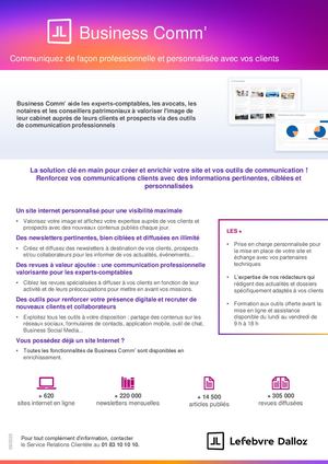 Business Comm plaquette