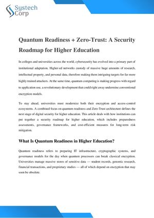 Calaméo - Quantum Readiness + Zero Trust A Security Roadmap For Higher ...