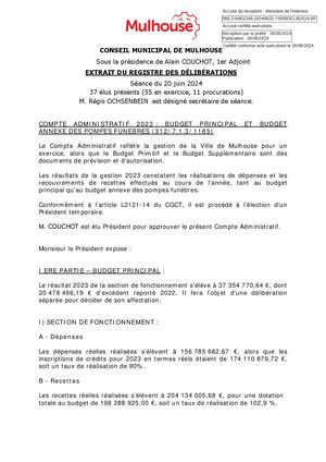 2023 : Compte administratif