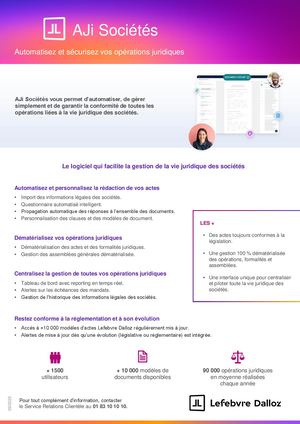 Aji Sociétés plaquette