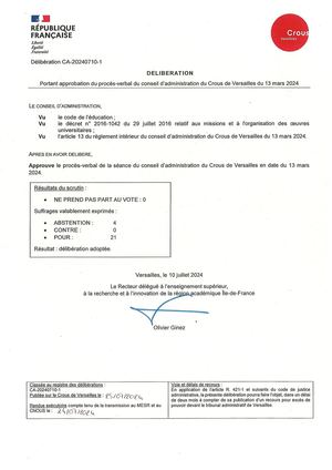 Liasse Délibération Ca20240710 Publication