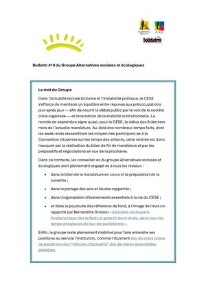 Bulletin ASE n°10