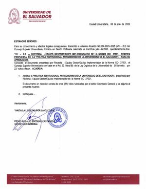 Acuerdo De Politica Antisoborno