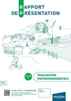 1. Tome 4 : Evaluation Environnementale - Rapport de présentation du PLU Saint-Malo
