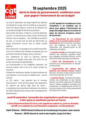 Tract Ud Cgt Loire 18 Septembre 2025