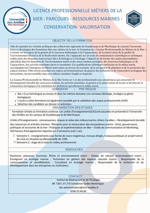 Fiche Diplome Licence Professionnelle Métiers De La Mer