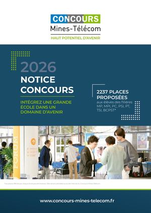 Notice Concours Mines-Télécom 2026
