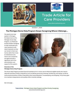 Trade Article: Adult Home Help Michigan