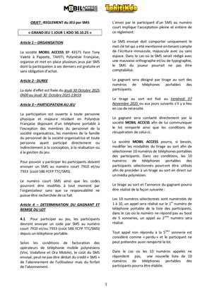 Reglement Mobil Acess Grand Jeu 1 Jour 1 Kdo 301025