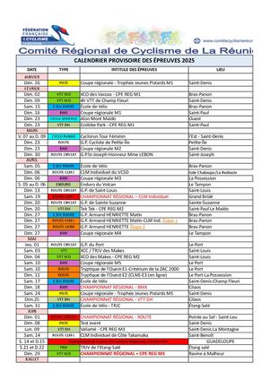 250423 Calendrier Des Epreuves Mise à Jour 25.04.2025