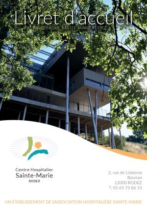 Livret d'accueil Clinique Sainte Marie Rodez