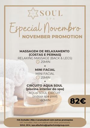 Promoção do mês do Soul Spa | Jupiter Albufeira Hotel