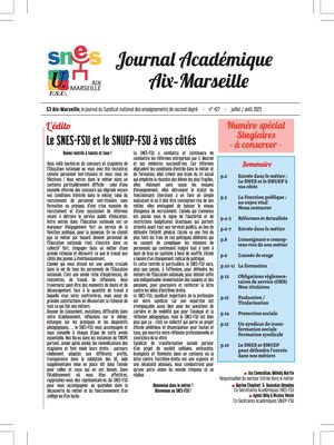 Journal académique n°427 - Spécial Stagiaires 2025