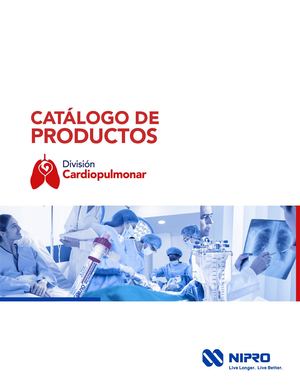 Catálogo Cardiopulmonar Nipro
