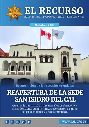 COLEGIO DE ABOGADOS DE LIMA - EL RECURSO, EDICIÓN 012