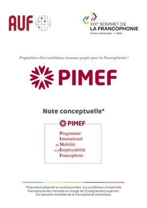 Plaquette Mobilité Etudiante - PIMEF