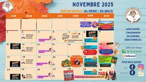 Calendrier Novembre 2025