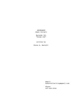 Script Redam Job Calaméo - Script Spec - Severance #301 - Dream Job (Final).
