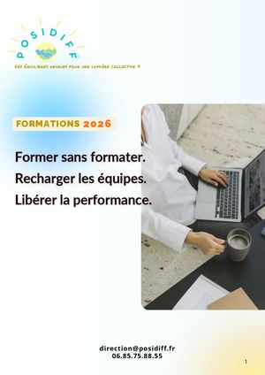 Catalogue de formations POSIDIFF® 2026