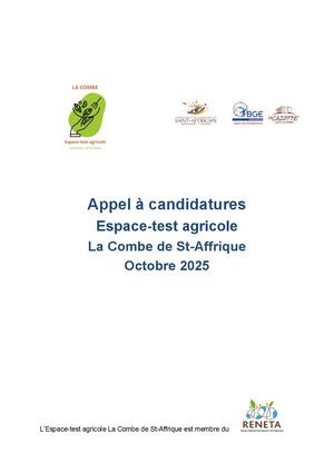 Appel à Candidatures Eta La Combe Oct2025v2 031125
