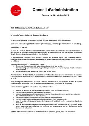 Délibérations Ca 16 Octobre 2025