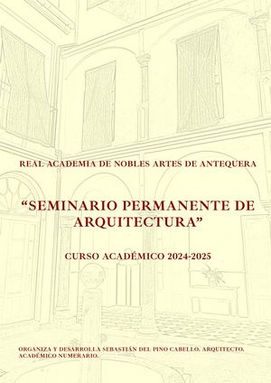 "SEMINARIO PERMANENTE DE ARQUITECTURA". Curso Académico 2024-2025