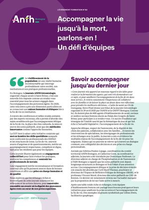 ANFH Bretagne - Evènement formation n°93 - Accompagner la vie jusqu’à la mort, un défi d’équipes
