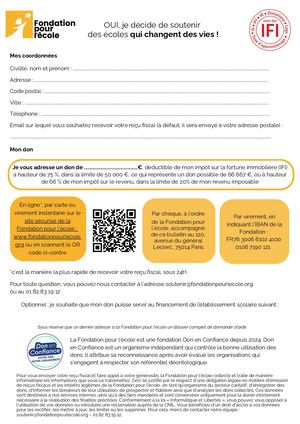 Bulletin IFI_Ecoles Fondation pour l'école