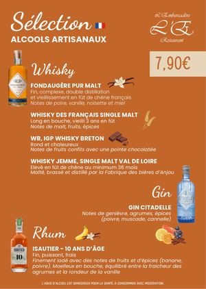 Sélection alcools artisanaux L'Embarcadère
