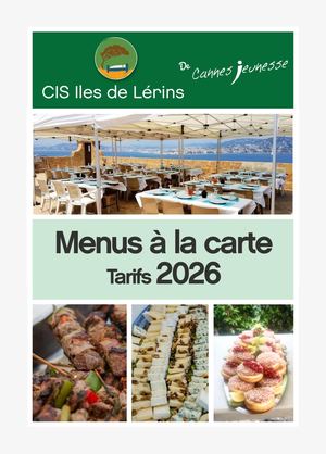 Menus A La Carte 2026