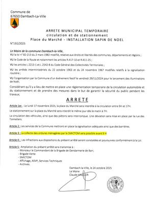 Arrêté 192 2025