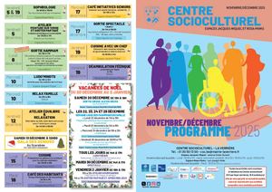 Programme du CSC Novembre Decembre 2025