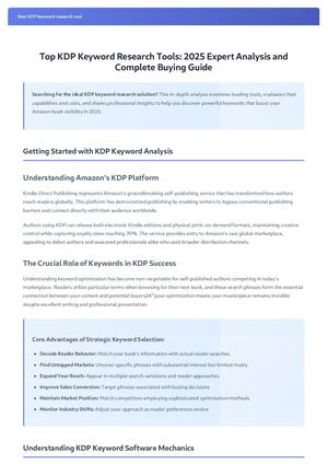Top KDP Keyword Research Tools: 2025 Expert Analysis and Complete Buying Guide
