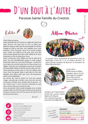 D'Un Bout A L'Autre novembre décembre 2025