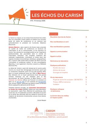 Les Echos du Carism n°3