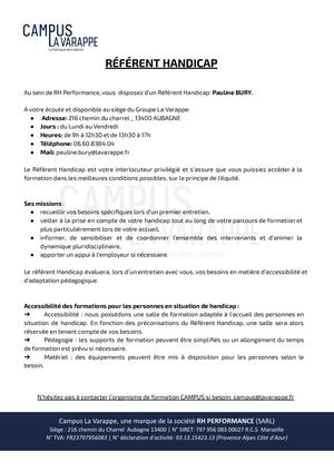Contact Et Missions Référent Handicap Campus