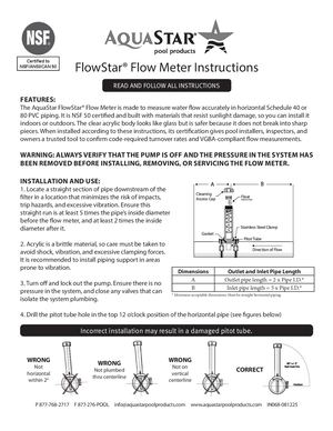 Flow Star Flow Meter Instructions_IN068