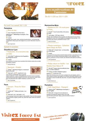 Les Manifestations De Forez Est Du 8 Au 23 Novembre 2025