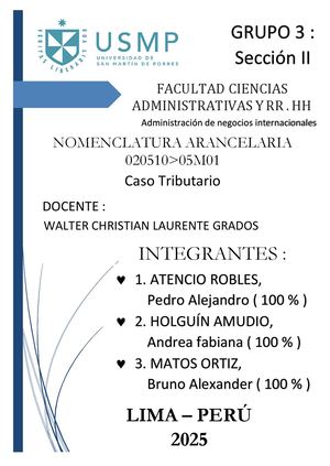 Casos De Tributación 2025 I